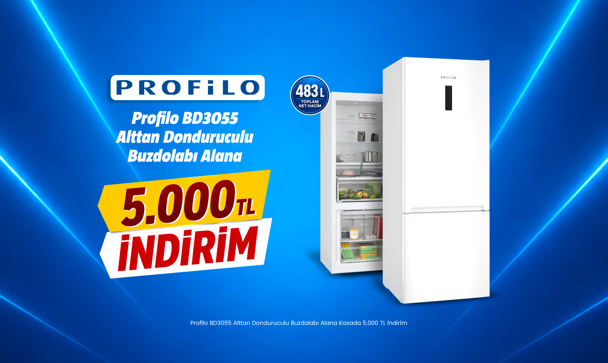 Profilo Buzdolabı 5.000 TL İndirim