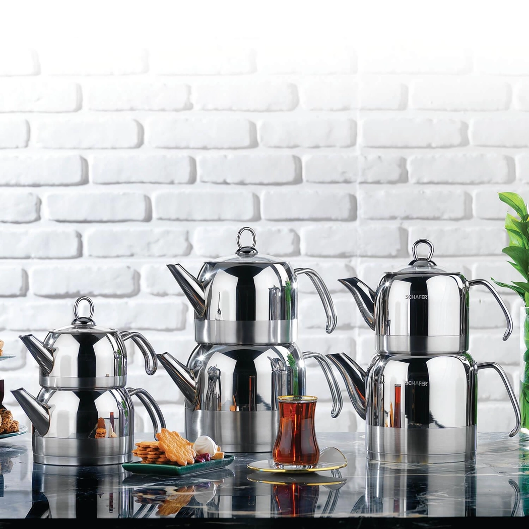 Schafer Ada Metal  Buyuk Boy Caydanlık Tkm Inox
