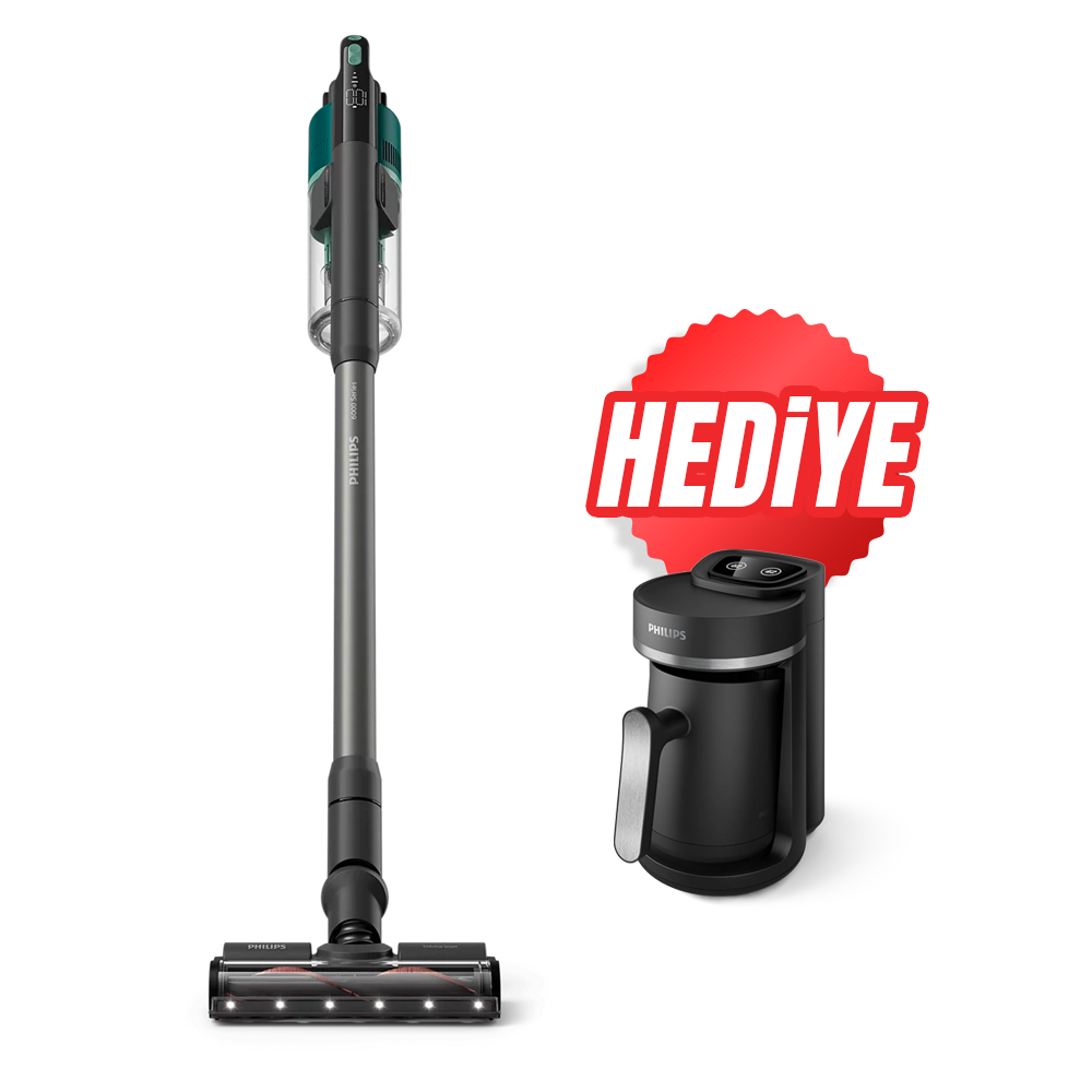 Philips XC6456/10 Kuru Şarjlı Dikey Süpürge (Hda150/61 Kahve Makinesi Hediyeli )