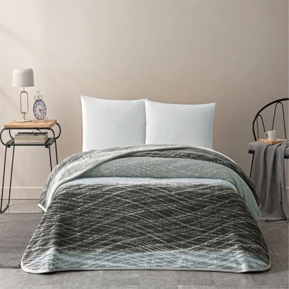 Taç Cosmos Polyester Battaniye Grı Tk