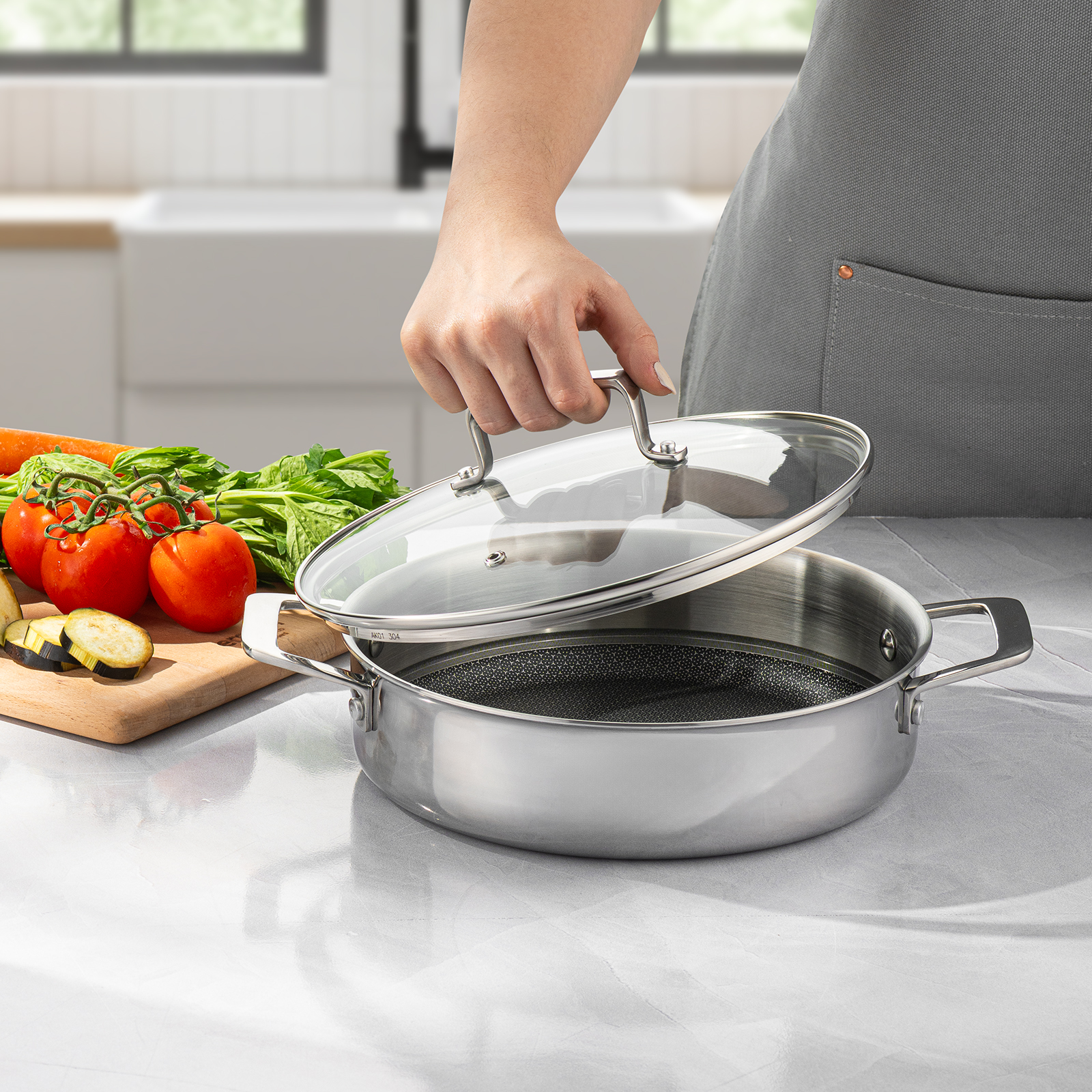 Emsan Pro Tri Ply Çelik 24 Cm  Karnıyarık Tencere