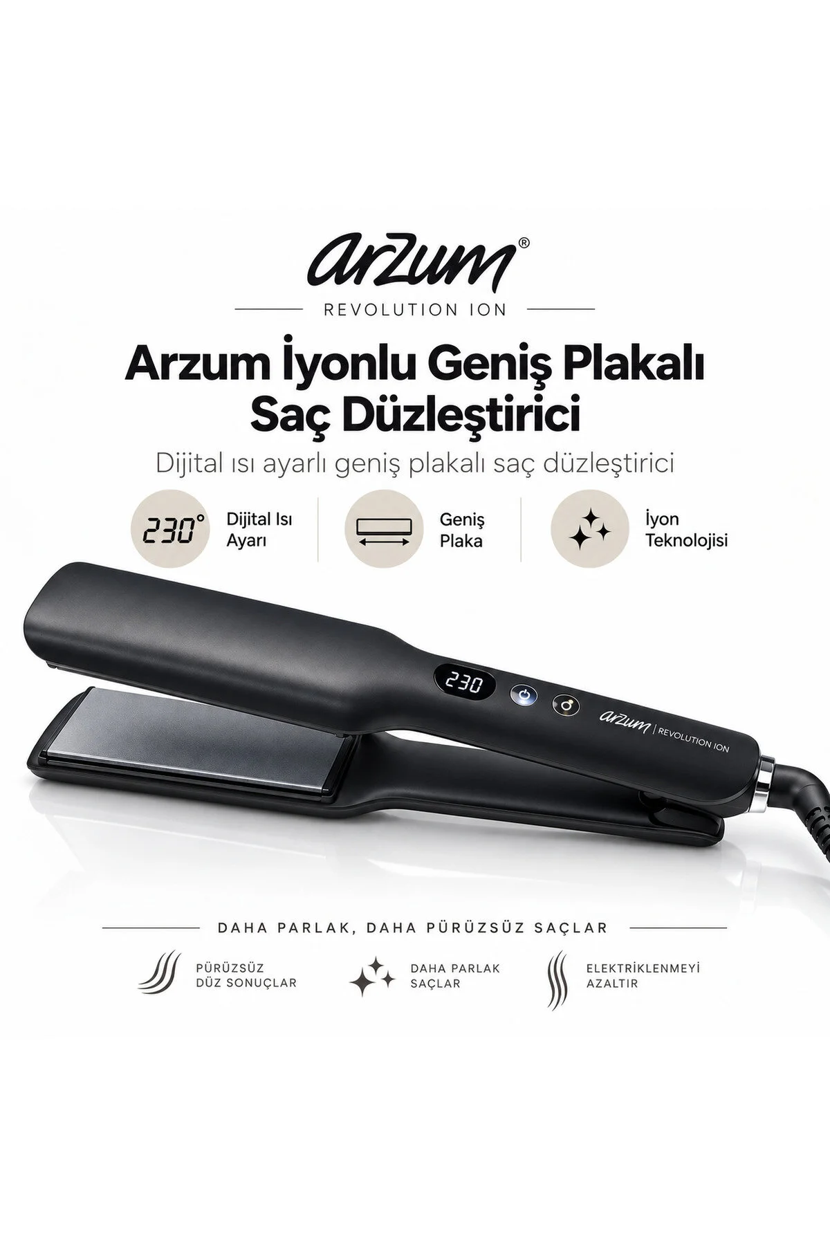 Arzum AR5180-1700 Revolution Ion Geniş Saç Düzleştirici