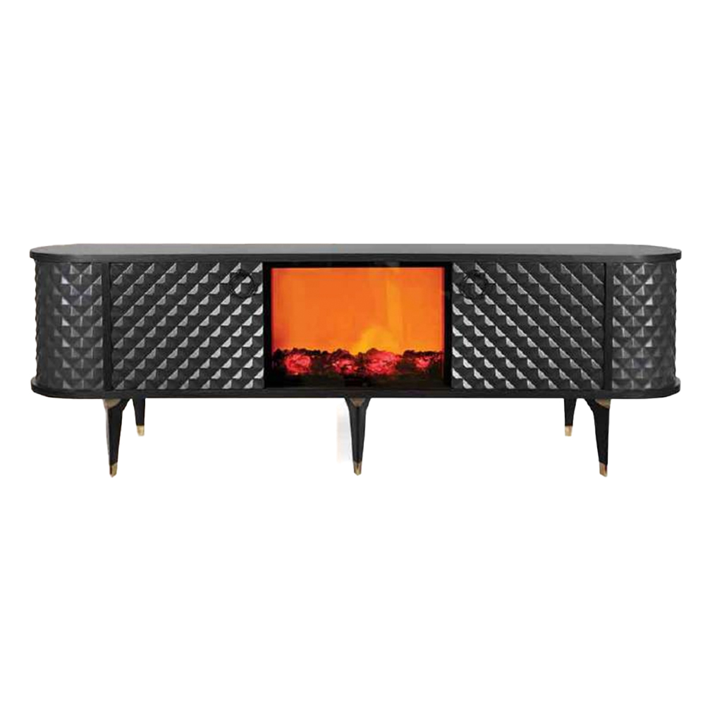 Evmodul Ek 115 Mebran  Şömineli Tv Sehpası Antrasit