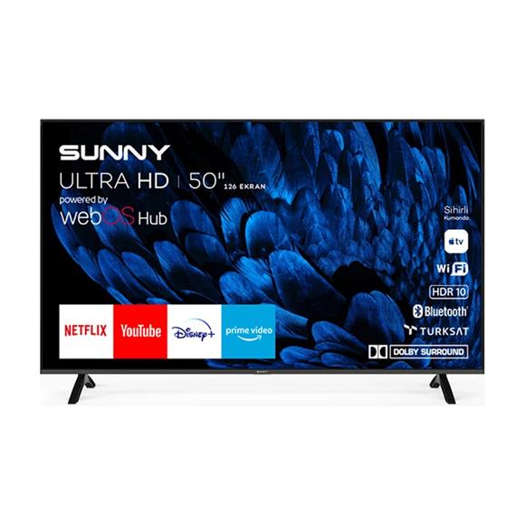 Sunny Sn50fmn252-0276 50 Inc 127 Ekran Frameless 4k Uhd Webos Smart Led Tv
