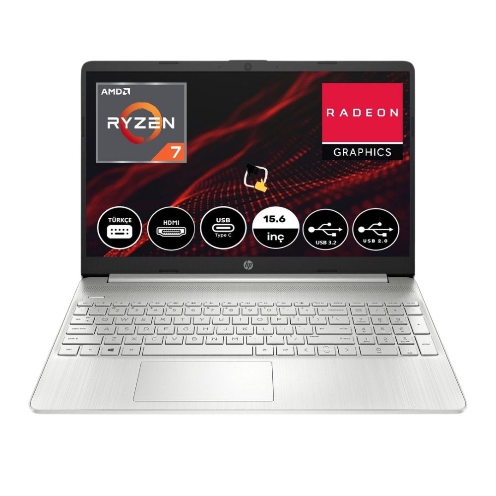 Hp 4h0j2ea Ryzen 7 5700u 8gb Ram/512gb Ssd/dos Notebook