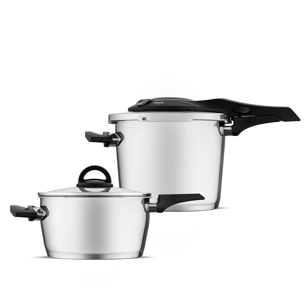 Jumbo Procook 4+6 Litre Paslanmaz Çelik Düdüklü Tencere Seti
