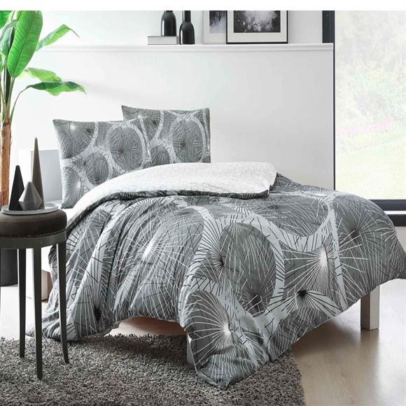 Taç Sparkle Rf Çift Kişilik Nevresim Takımı Gri