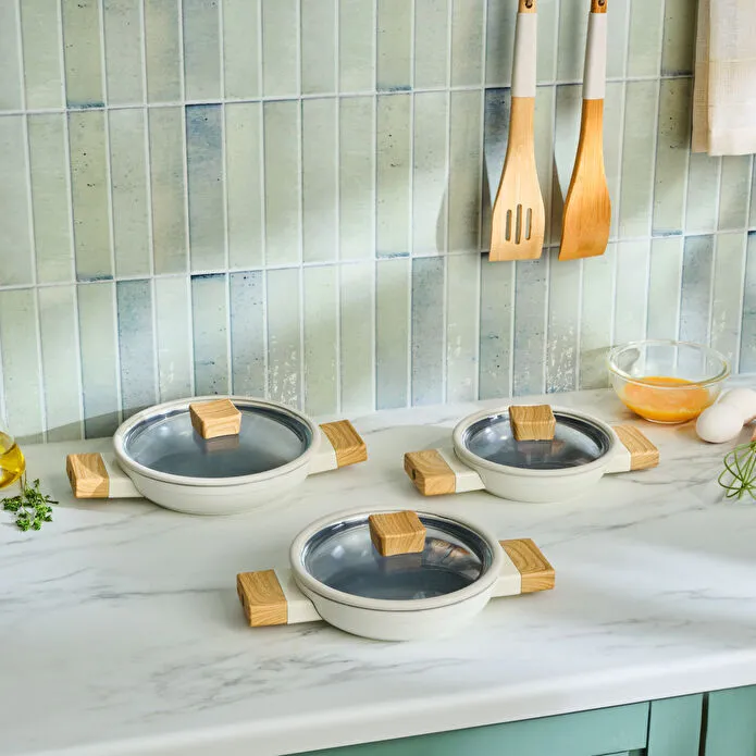 Karaca Swıss Crystal Creamy Wood 6 Parça  Sahan Seti