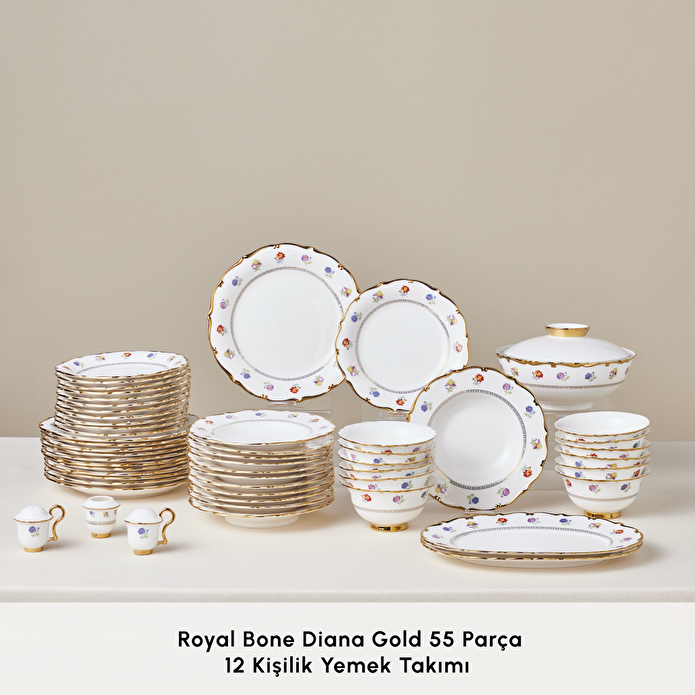 Karaca Royal Bone Dıana 55 Prç Ymt, Gold