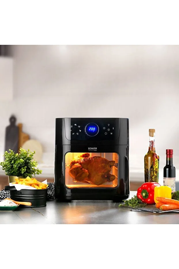 Schafer 2s202-25009-siy001 Fit Oven Airfryer Sıcak Hava Fritöz Ve Fırın Siyah