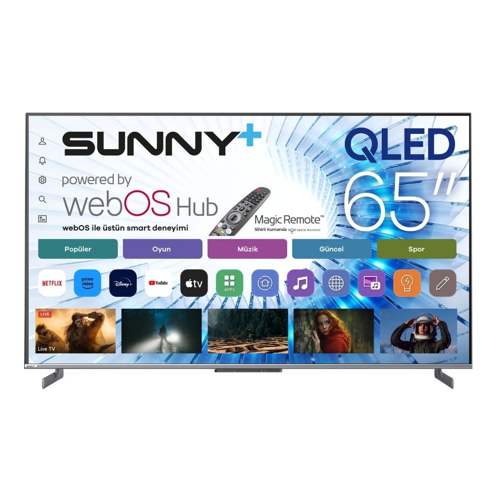 Sunny Plus 65 inc 165 Ekran Qled Uhd Webos Led Tv