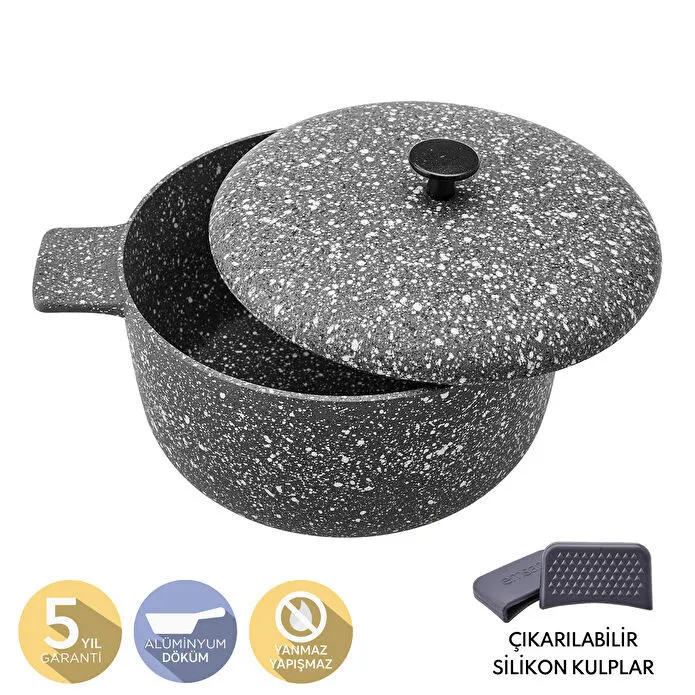 Emsan Perge Granit 24 Cm Derin Tencere