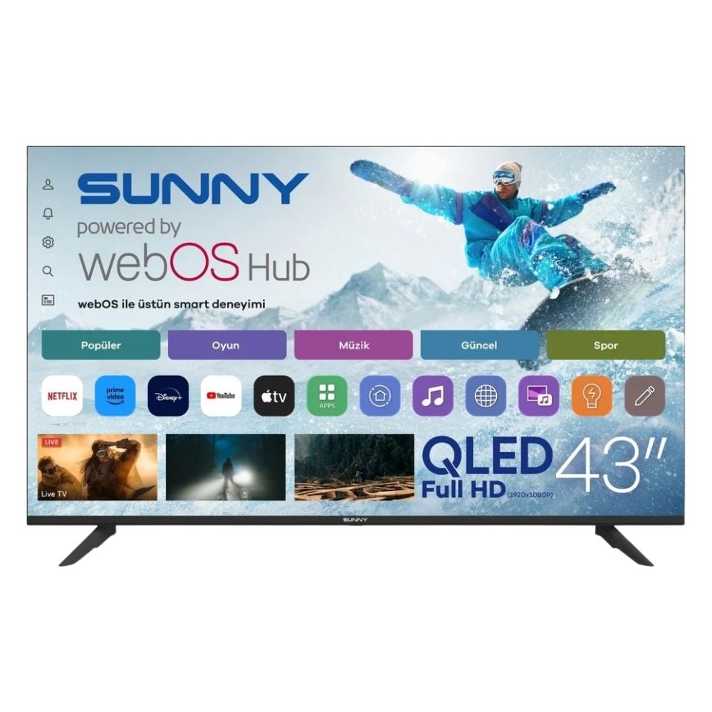 Sunny  SN43QFMLN-W02S 43'' 109 Ekran Qled Webos Led Tv