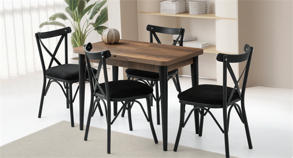 Rubi Line Set 3578-1185 Milano Kelebek Masa/ 391 Çapraz Sandalye