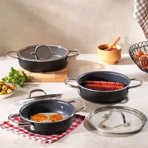 Schafer Everyday 3 Lü Sahan Seti 6 Parça-Antrasit