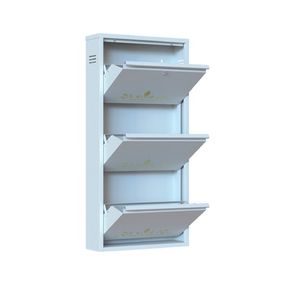 Rubi Line Ab-13 - 3'Lü Ayakabı Dolabı 50*15*103 Beyaz