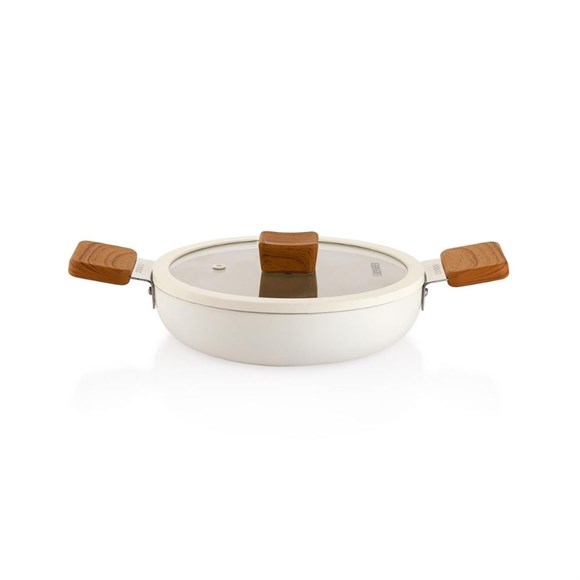 Schafer Ceramoni Seramik Kapaklı Sahan 22 Cm-Krem