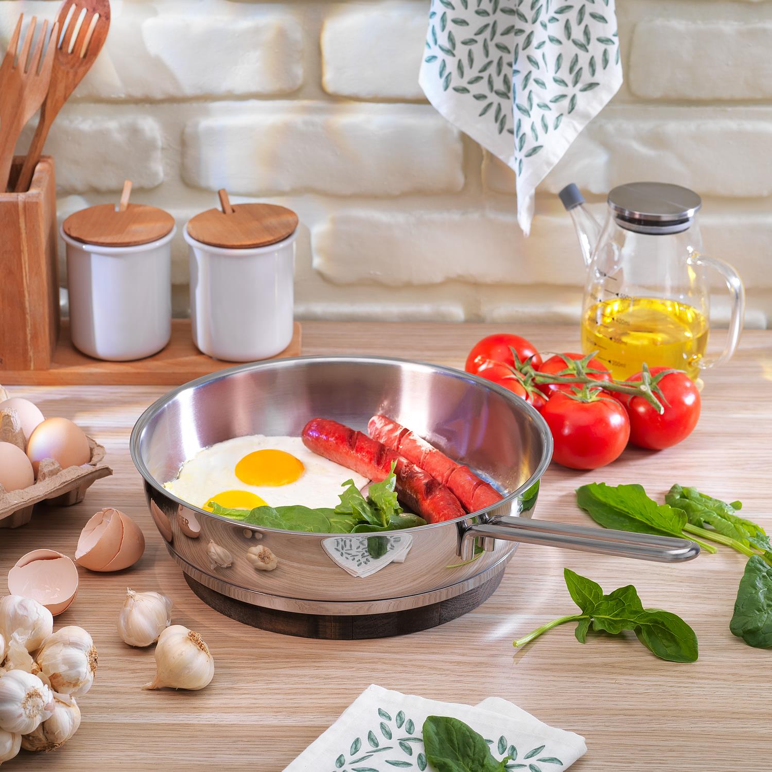 Schafer New Stahl Çelik Tava 26 Cm 1 Parça-Inox