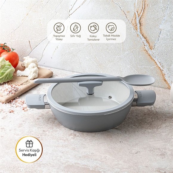 Emsan Swıss Rs 24 Cm Karnıyarık Tencere Gri