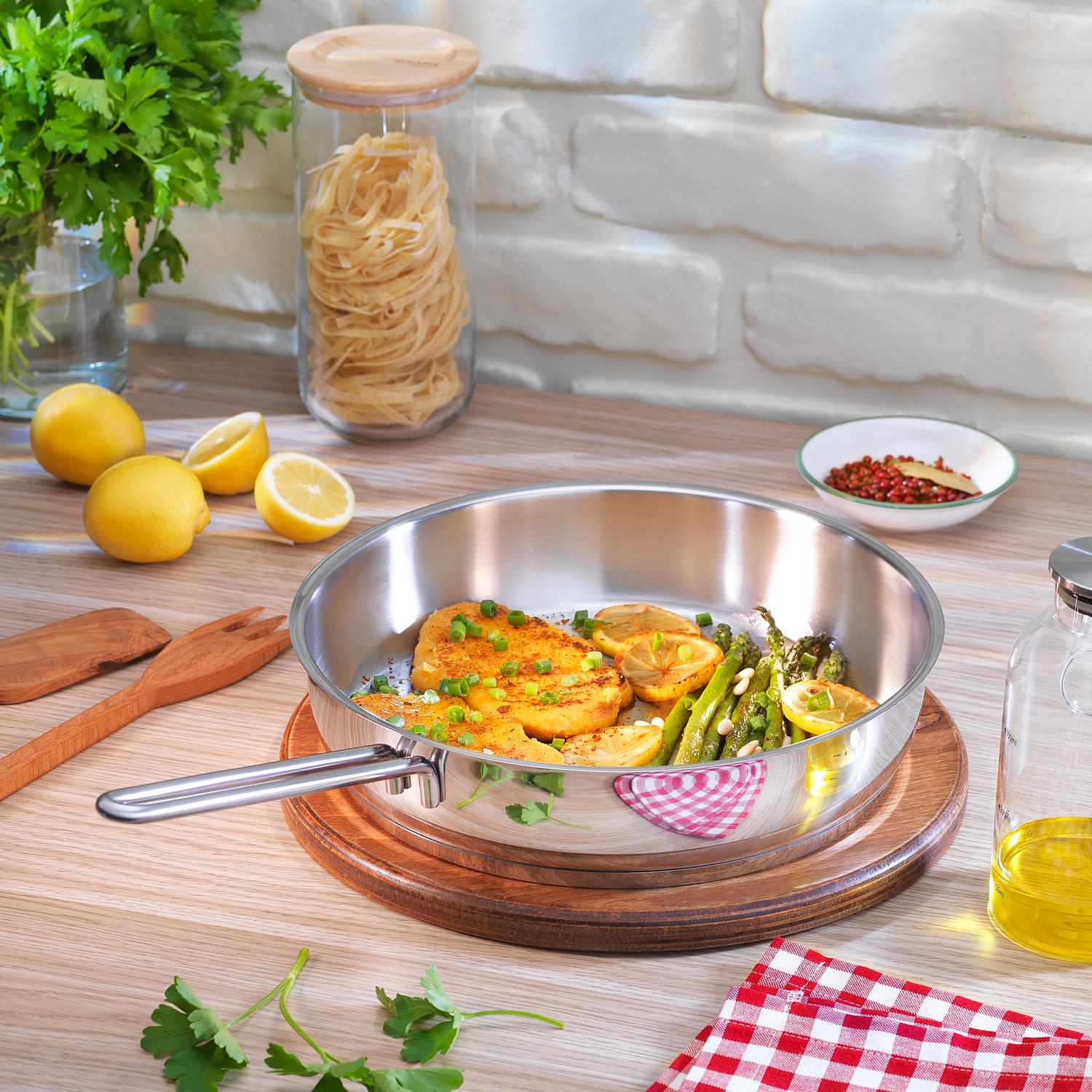 Schafer New Stahl Çelik Tava 28 Cm 1 Parça/Inox